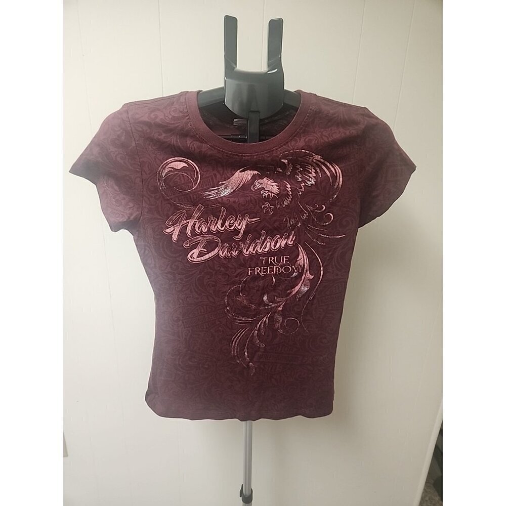 Womans Harley-Davidson True Freedom T-shirt Sz Small Southampton MA
